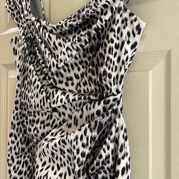 Tadashi Shoji black and white animal print formal dress - Picture 3 of 5